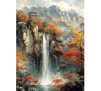 5D Diamond Painting Arquitectura China Diamond Painting Adultos Caer Dibujos Con Diamantes Manualidades Adultos DIY Strass Full Cuadrado Punto de Cruz Kit Completo para Decoración Hogar 50x80cm X-YY81