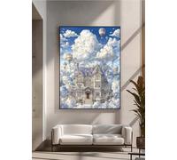 5D Diamond Painting, Arquitectura Cielo Pintura de Diamante, Redondo Taladro Completo DIY Diamante Painting, Gemas Artesanía kit de Arte de Mosaico para Decor De Pared Del Hogar 90x120cm PjY5809 2-D