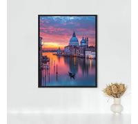 5D Diamond Painting Arquitectura Diamond Painting Adultos Bote Pintura Diamante Bordado de Punto de Cruz Kits, DIY Cuadros Diamantes Cristal Juego De Artesanía, Decoracion, Regalos 80x110CM PJY9 8-O