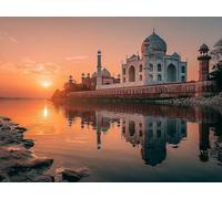 5D Diamond Painting Arquitectura, Diamond Painting Adultos Sunset, DIY Punto de Cruz Cuadro Diamantes Kits, 5D Manualidades Adultos, Pintura de Diamante, Home Decoration, Regalo Verano, 50x40cm Y-4901