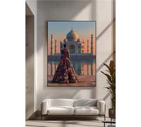 5D Diamond Painting, Arquitectura Mujer Pintura de Diamante, Redondo Taladro Completo DIY Diamante Painting, Gemas Artesanía kit de Arte de Mosaico para Decor De Pared Del Hogar 30x40CM PjY6413 T-O