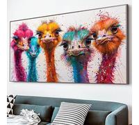 5D Diamond Painting avestruz Diamond Painting Adultos, Taladro Completo DIY animal Pintura de Diamante, kit de arte de Mosaico para Principiantes y Profesionales Para Sala Decoración 90x180cm XJ-17