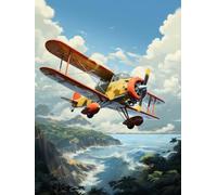 5D Diamond Painting AvióN, Diamond Painting Adultos Nube, DIY Manualidades Adultos Kit Punto de Cruz, Cuadro Diamantes Rhinestones Bordado Artesanías, para Decoración Hogar Regalo 100x130cm U-7369