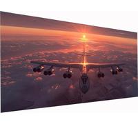 5D Diamond Painting AvióN, Grande Diamond Painting Adultos Paisaje, DIY Pintura Diamante Punto de Cruz Kits, Kit de Arte de Mosaico, Manualidades para Adultos, Decoracion Hogar Regalo 60x30cm 8-5478