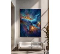 5D Diamond Painting, Ballena Animal Pintura de Diamante, Redondo Taladro Completo DIY Diamante Painting, Gemas Artesanía kit de Arte de Mosaico para Decor De Pared Del Hogar 70x95CM PjY12837 N-U