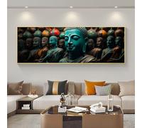 5D Diamond Painting Buda Diamond Art Kit, DIY Grande Pintura de Diamantes Adultos Bordado Punto de Cruz Kit, Diamond Art Crystal Arts Crafts para Decoración de Pared Hogar 65x190 cm/26x75 Inch M-460