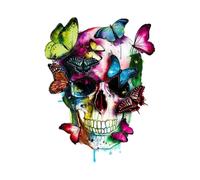 5D Diamond Painting Butterfly and Skull Kits for Adults Diamond Art Skull,Diamond Dotz for Adults Gem Art Wall Home Decor(11.8 x11.8inch)