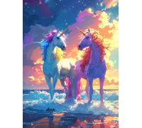 5D Diamond Painting Caballo, Diamond Painting Adultos Paisaje, DIY Manualidades Adultos Kit Punto de Cruz, Cuadro Diamantes Rhinestones Bordado Artesanías, para Decoración Hogar Regalo 50x65cm 4-5394