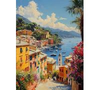 5D Diamond Painting Calle Diamond Painting Adultos Flor Manualidades Adultos Dibujos Con Diamantes DIY Strass Round Full Drill Punto de Cruz Kit Completo para Decoración Hogar, Regalo 40x60cm 1-M5126