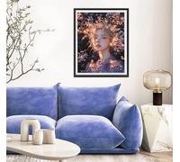 5D Diamond Painting Chica, Flor Diamond Painting Adultos, DIY Pintura Diamante Manualidades Adultos Cristal Punto de Cruz para la Decoración De Pared del Hogar, Regalos Para Mujeres 60x80cm s-10952