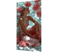 5D Diamond Painting Chica Pintura Diamante Adultos, Cuadros de Diamantes Flor Diamond Art Kit, Fai da Te 5D Full Drill Punto de Cruz Puzzle de Diamantes, Decoración de Pared Regalo 100x200cm a8-19zy