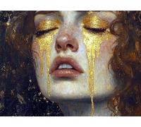 5D Diamond Painting Chica, Pintura Diamante Llorar Diamond Painting Kit Completo, DIY Puzzle Cuadro Diamantes Punto de Cruz Manualidades Adultos Para Decoración Pared Del Hogar Regalo 20x30 cm E0-477