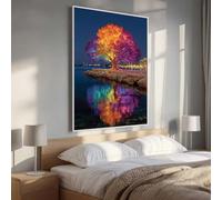 5D Diamond Painting Cielo áRbol Pintura Diamante, Pintura de Diamante Kit Completo Niños, Manualidades Adultos Diamond Painting Para Decor De Pared Del Hogar, Navidad Regalo 100x135CM PjY2977 S-T