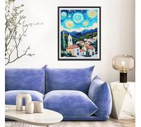 5D Diamond Painting Cielo, Arquitectura Diamond Painting Adultos, DIY Pintura Diamante Manualidades Adultos Cristal Punto de Cruz para la Decoración Del Hogar, Regalos Para Mujeres 30x40cm s-8500