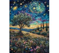 5D Diamond Painting Cielo Estrellado, Diamond Painting Adultos áRbol, DIY Manualidades Adultos Kit Punto de Cruz, Cuadro Diamantes Bordado Artesanías, Decoración Hogar Regalo 100x135cm T-6545
