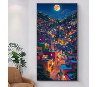 5D Diamond Painting Ciudad Diamond Painting Adultos Paisaje Pintura Diamante Manualidades Adultos 60x120cm DIY Punto de Cruz Dibujos Con Diamantes , Cristal Pintura de Diamantes , Hogar Regalo A-U988