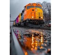 5D Diamond Painting Color, Diamond Painting Adultos Tren, Cuadro Diamante Accesorios Kits, DIY Dibujos con Diamantes Art Kit Manualidades Adultos, Primavera Decoracion, Regalo Mujer, 90x120cm E-2430