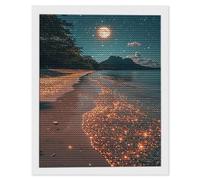 5D Diamond Painting Dream Beach Pintura Diamante, Pintura de Diamante Kit Completo Niños, Manualidades Adultos Diamond Painting Para Decor De Pared Del Hogar, Oficinas, Navidad Regalo 60x90cm i-640