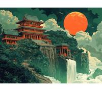 5D Diamond Painting Edificios Antiguos, Pintura Diamante Caer Patrón Diseño DIY Diamond Painting Adultos Manualidades Completo Punto de Cruz Diamante Kit para Decoracion Hogar 80x60 cm -zjn25011S1