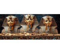 5D Diamond Painting Egipto Diamond Painting Adultos, Dibujos con Diamantes FaraóN Cuadro Diamantes Completo Redondo Rhinestone Punto de Cruz Diamante Bordado, Decoracion Hogar 80 x 160 cm -hjw2604G5