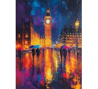 5D Diamond Painting El Gran Ben Diamond Painting Adultos Londres Dibujos Con Diamantes Manualidades Adultos Punto De Cruz DIY Strass Full Drill Cuadrado Completo Kit Decoración Hogar 60x90cm 2-3D525