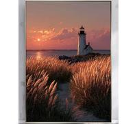 5D Diamond Painting Faro, Pintura Diamante Paisaje Diamond Painting Adultos DIY Pintura de Diamante Bordado Punto De Cruz Kits Manualidades Adultos para Decoracion Hogar, Regalo 25x35cm -zpg2507CI