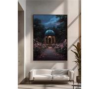 5D Diamond Painting, Flor Arquitectura Pintura de Diamante, Redondo Taladro Completo DIY Diamante Painting, Gemas Artesanía kit de Arte de Mosaico para Decor De Pared Del Hogar 50x70CM PjY11545 Y-T