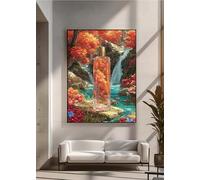 5D Diamond Painting, Flor Caer Pintura de Diamante, Redondo Taladro Completo DIY Diamante Painting, Gemas Artesanía kit de Arte de Mosaico para Decor De Pared Del Hogar, Regalo 50x70CM PjY12235 S-O