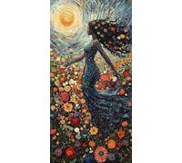 5D Diamond Painting Flor Diamond Painting Adultos Mujer Dibujos Con Diamantes Manualidades Adultos DIY Full Drill Round Completo Strass Punto De Cruz Kit para Decoración Hogar, Regalo 40x80cm T-AF29