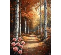 5D Diamond Painting Flor Diamond Painting Adultos OtoñO Cuadro Diamantes Manualidades Adultos Punto De Cruz Kit Completo DIY Full Cuadrado Diamante Pintura Decoración Hogar, Regalo 40x60cm 3-J64QY