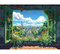 5D Diamond Painting Flor Diamond Painting Adultos, Paisaje DIY Manualidades Adultos Kit Punto de Cruz, Cuadro Diamantes Artesanía, Pintura de Diamante para Decoración Hogar Regalo 30x40cm T-2843