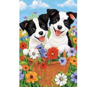 5D Diamond Painting Flor Diamond Painting Kit Perro DIY Pintura Diamante Punto de Cruz, Pintura de Diamante Art Manualidades Niña Dibujo con Diamantes, para Decoración Hogar Oficinas 100x150cm Q-894
