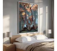 5D Diamond Painting Flor ViolíN Pintura Diamante, Pintura de Diamante Kit Completo Niños, Manualidades Adultos Diamond Painting Para Decor De Pared Del Hogar, Navidad Regalo 50 x 70cm PjY6287 Z-B