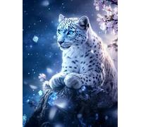 5D Diamond Painting Flores Cerezo, Pintura Diamante Animal Diamond Painting Kit Completo, DIY Puzzle Cuadro Diamantes Punto de Cruz Manualidades Adultos Para Decoración Pared Hogar 50x70 cm E0-1467