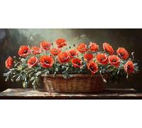 5D Diamond Painting Flores Diamond Painting Adultos, Pintura Diamante Planta Punto de Cruz Diamante DIY Manualidades Adultos Principiante para Decoracion Hogar Pared, Regalo 100x200 cm -bby2603AF