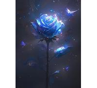 5D Diamond Painting Flores, Diamond Painting Personalizado Niños Adultos Kits Mariposas, DIY Full Diamantes Cristal Arte Diamante Pintura Bordado, Aplicable de Paredes Muebles Decoración 30x40cm w-428