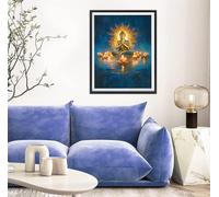 5D Diamond Painting Fue, Flor Diamond Painting Adultos, DIY Pintura Diamante Manualidades Adultos Cristal Punto de Cruz para la Decoración De Pared del Hogar, Regalos Para Mujeres 60x80cm s-4232