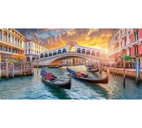 5D Diamond Painting Grande Adultos Puente 90x180 cm DIY Pintura Diamante Kit Completo, Punto de Cruz Puzzle Bote Diamond Art Kits Adulto Principiante Manualidades para Navidad Decoracion Regalo C-359