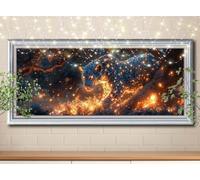 5D Diamond Painting Guepardo,Bosque,Kit de Pintura Diamante DIY para Adultos y Niños,Bordado de Diamantes Punto de Cruz,Cuadros de Diamantes Arte y Mosaico,Decoración de Pared (100x200cm) 59E-3629