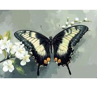 5D Diamond Painting Hermoso, Kit Completo de Pintura Diamante 5D Mariposa, Diamond Art Kit DIY Punto de Cruz Cristal Cuadro de Diamantes para Adultos principiante, Decoración del Hogar 60x80cm T0U1031