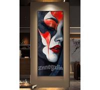 5D Diamond Painting Horror Diamond Painting Kit Completo, Cara Pintura de Diamante XXL Kit Punto de Cruz, DIY Bordado Cuadros de Diamantes, Decoración de Pared para el Hogar 70x180 cm/28x71 Inch