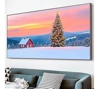 5D Diamond Painting invierno Diamond Painting Adultos, Taladro Completo DIY cabina Pintura de Diamante, kit de arte de Mosaico para Principiantes y Profesionales Para Sala Decoración 100x200cm XJ-47