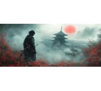 5D Diamond Painting JapóN Diamond Painting Adultos, Dibujos con Diamantes Guerrero Cuadro Diamantes Completo Redondo Rhinestone Punto de Cruz Diamante Bordado, Decoracion Hogar 60 x 120 cm -hjw26048L