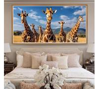 5D Diamond Painting Jirafa, Kits de Pintura de Diamante Animales para Adultos 50x100cm, DIY Diamond Painting Adultos Grande Dibujos con Diamantes para la Decoración de la Pared del Hogar (RD492)
