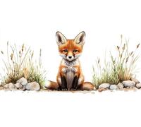 5D Diamond Painting Kit Animal DIY Manualidades Adultos Pintura de Diamante Zorro Cuadro de Diamantes Diamond Painting Niños Punto Cruz Art Accesorios, Decoración Pared Del Hogar 80x160cm sH-111
