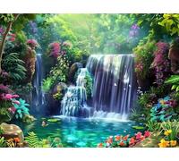 5D Diamond Painting Kit Completo Adultos Cascada, Paisaje 3 Pintura Diamante Animal, Manualidades Adultos Diamond Painting Art Punto de Cruz Cristal Para Decoración Pared Hogar Regalo 30x40cm L0Y-64