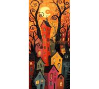 5D Diamond Painting Kit Completo Adultos, Dibujos animados Diamond Painting Niños Punto de Cruz Kit, DIY Pintura de Diamante Dibujos con Diamantes, Manualidades Decor (90x180 cm/35.4x70.9 In Casa)