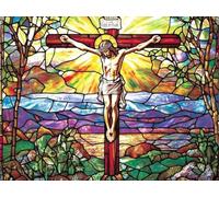 5D Diamond Painting Kit Completo Adultos Jesús, Cruz Pintura Diamante Animal, Manualidades Adultos Diamond Painting Art Punto de Cruz Cristal Para Decoración Pared Hogar Regalo 60x80cm L0Y-622