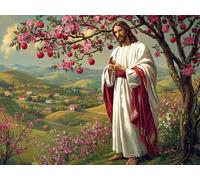 5D Diamond Painting Kit Completo Adultos Jesús, Paisaje 2 Pintura Diamante Animal, Manualidades Adultos Diamond Painting Art Punto de Cruz Cristal Para Decoración Pared Hogar Regalo 80x100cm L0Y-648