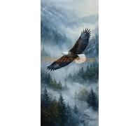 5D Diamond Painting Kit Completo Adultos y Principiantes, Águila Diamond Painting Niños Punto de Cruz Kit, DIY Pintura de Diamante Dibujos con Diamantes, Home Decor (20x40 cm/7.8x15.7 In Bosque)